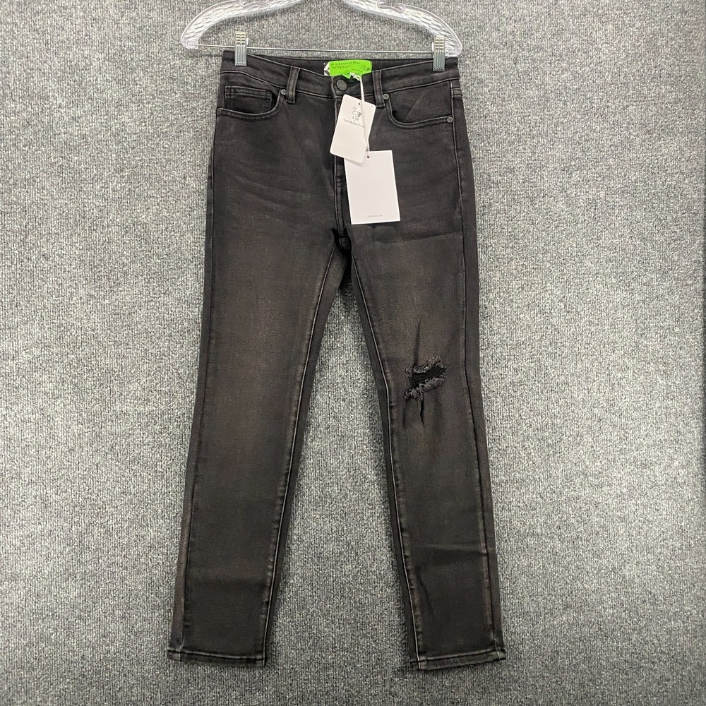 Sr vs. Sandrine Rose Jeans Womens 26 Black Wash Skinny Distressed Stretch Casual